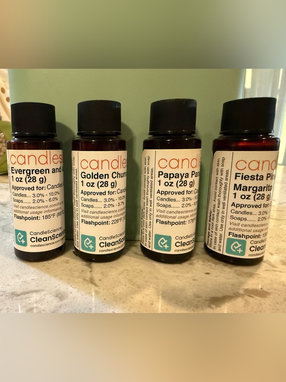 CandleScience Fragrance Oil - set of 4